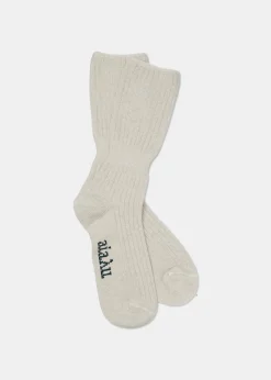 Cashmere rib socks
