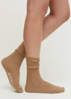 Cashmere rib socks