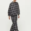 Glenn checked wool blouse