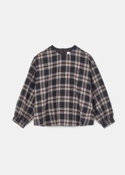 Glenn checked wool blouse