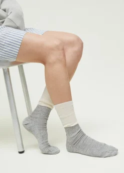 Linen rib socks