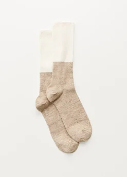 Linen rib socks