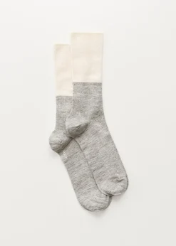 Linen rib socks