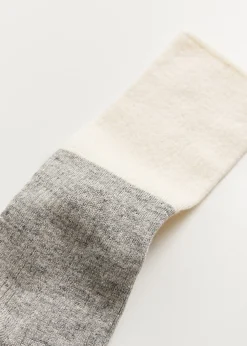 Linen rib socks