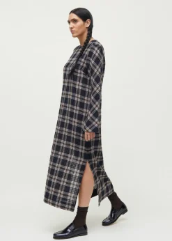 Novia dress checked wool
