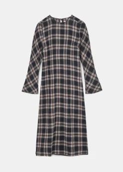 Novia dress checked wool