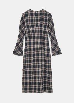 Novia dress checked wool