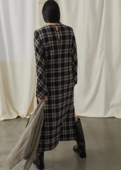 Novia dress checked wool