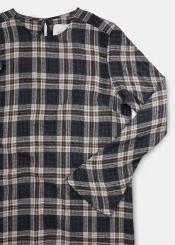 Novia dress checked wool