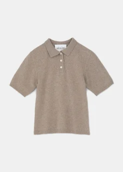 Vida cashmere polo neck t-shirt