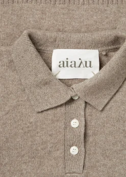 Vida cashmere polo neck t-shirt