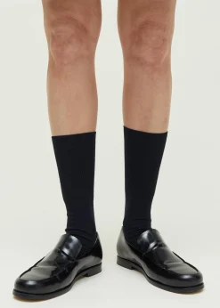 Wool rib socks
