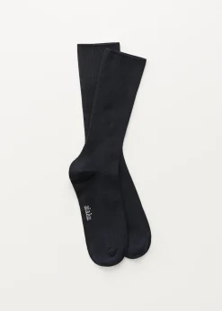 Wool rib socks