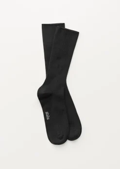 Wool rib socks