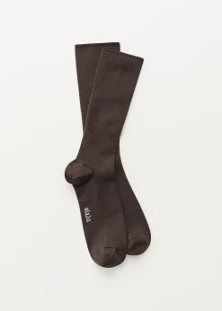 Wool rib socks