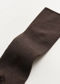 Wool rib socks