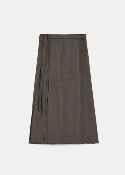 Wrap skirt fine wool
